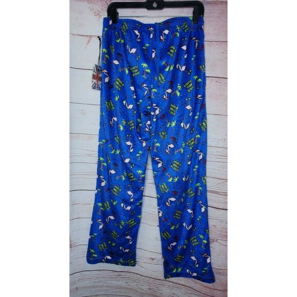 English Laundry Jingle Bell Flock Lounge P.J Flamingo Medium Pants Soft Fleece - Picture 6 of 10